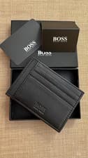 Image of New Hugo Boss wallet/ credit cardholder genuine black leather