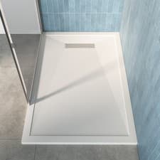 Image of 1200x800mm Rectangular Shower Tray – Slimline 25mm – Stone Resin – Whi CAS120X80