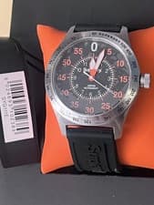 Image of NEW Superdry Compound Watch Black Orange Silver (Boxed with tags on)