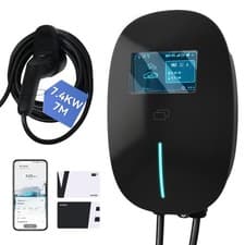 Image of 7kW EV Charger 32A Type 2 Electric Car Charging Station with 7m Cable APP/Card
