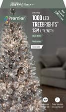 Image of Premier 1000 LED TreeBrights Christmas Tree Lights Timer Clear Cable WARM WHITE
