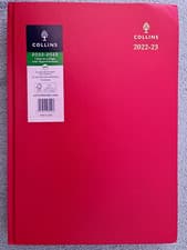 Image of Collins Day-to-a-Page Appointment Diary, 2022-23, Red Hardback, NEW