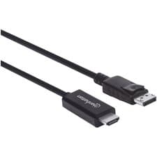 Image of Manhattan 153218 DisplayPort Digital A/V Cable Adapter Cable 3 m Black