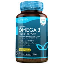 Image of Omega 3 1400mg - 1000mg EPA & 400mg DHA - Brain Heart Vision - 90 capsules