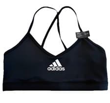 Image of adidas AeroReact Light Support Training Sports Bra Black Women’s Size Medium A-C