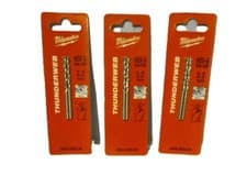 Image of 6 X Milwaukee HSS-G THUNDERWEB Metal Drill Bits 3.2mm OL:70mm WL:39mm