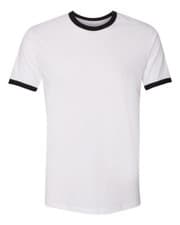 Image of Next Level Men's S-3XL Ultra Soft Cotton Ringer T-Shirt, Basic Crewneck Tee