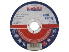 Image of Faithfull - Metal Cut Off Disc 125 x 3.2 x 22.23mm