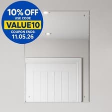 Image of Bathroom Mirror Rectangular Modern Bevelled Frameless Wall Mounted 500 x 700mm