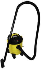 Image of Heavy Duty Wet & Dry Vacuum Cleaner Wheeled 10 Litre 1000W Yellow + Hose & Tools