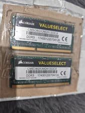 Image of 8GB (2x4GB) Corsair ValueSelect DDR3 1333MHz Laptop RAM CMSO8GX3M2A1333C9 SODIMM