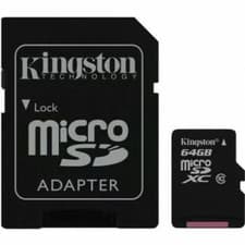 Image of 64GB Kingston Micro SD Card SDHC SDXC Memory Card TF Class 10 64GB SD Adapter UK