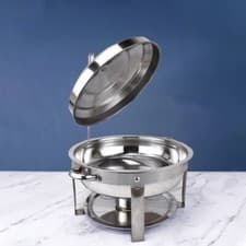 Image of 7.5 Litre Stainless Steel Buffet Server Round Chafing Dish Food Warmer Hot Plate