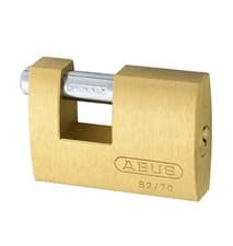 Image of ABUS Mechanical 82/70Mm Monoblock Brass Shutter Padlock ABU8270