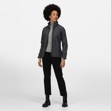 Image of Regatta Octagon II grey/black women's waterproof stretch softshell jacket