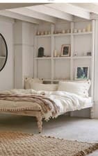 Image of Urban Outfitters Bed Freme Boho Single Wooden White RRP£450 Bargain