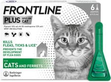 Image of FRONTLINE plus Flea & Tick Treatment for Cats and Ferrets - 6 Pipettes