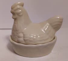 Image of Mason Cash Pottery Small Mini Cream Egg Chicken Hen On Nest Ceramic kitchen MC