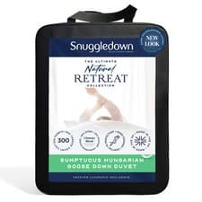 Image of Snuggledown Hungarian Goose Down 13.5 Tog Winter Warm Duvet, Double