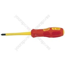 Image of Draper Expert VDE Approved Fully Insulated Cross Slot Screwdriver, No.2 x 100mm