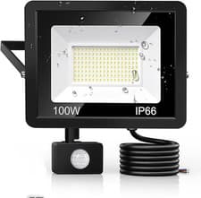 Image of 100W LED Floodlight PIR Motion Sensor Security Outdoor Garden Flood Light IP66