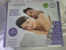 Image of Carmen C81193 Double Heated Under Blanket with Overheat Protection 60W 120 x 107