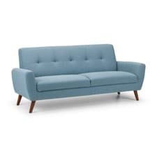 Image of Blue or Grey Furniture, Monza Upholstered Chair, 2 or 3 Seater Sofa or Sofa Bed