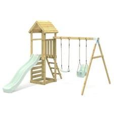 Image of Rebo Climbing Frame with Swing and Slide - Rainier