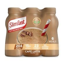 Image of SlimFast Ready To Drink Cafe Latte Shake, 6 x 325ml