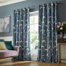 Image of Voyage Maison Hermione Eyelet Pair of Curtains Indigo