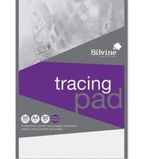 Image of Silvine A4 Heavyweight Professional Tracing Pad 90gsm 50 Sheets (A4TPR)