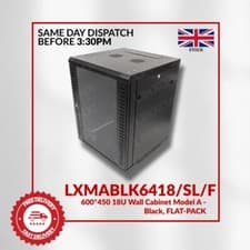 Image of 18U Server Rack Network Cabinet 19 inch 600x450mm Black