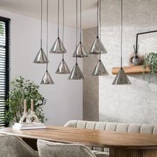 Image of 9 STRING PENDANT LIGHT METAL PENDANT CEILING LIGHT FIXTURE WITH GLASS SHADES