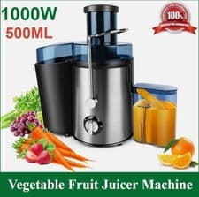 Image of 1000W Juicer Machine Whole Fruit & Vegetable Juice Extractor Stainless Steel-UK