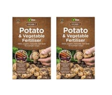 Image of Vitax Organic Potato Vegetable Fertiliser Slow Release Nutrients Feed 1kg x 2