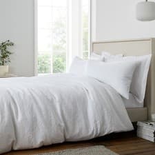 Image of Bianca Fleur Matelassé Jacquard Cotton Single Double Super/King Duvet Cover Set