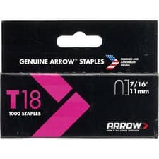 Image of Arrow T18 Wiring Staples 11mm Pack of 1000