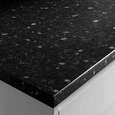 Image of Kitchen Satin Finish Laminate Black Slate Effect Worktop 600mm x 38mm x 3m