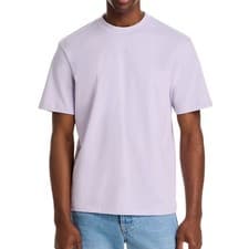 Image of Hugo Boss Men's HUGO Dapolino Logo SS Crew T-Shirt Cotton Jersey Solid Lavender