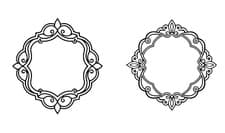 Image of Ornamental Patterns Wall Decal Stickers Vinyl Decorative Label Symbol Design