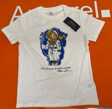 Image of Polo Ralph Lauren Diving Bear Cotton Jersey Tee, Size 7 (UK Age 6), New, b135