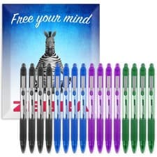 Image of Zebra Z-Grip Smooth Retractable Ballpoint Pen 1.0mm Nib Various Colour Packs