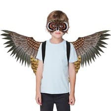 Image of Owl Mask Wings Cosplay Costume Accessories Face Cover