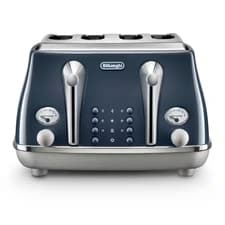 Image of De'Longhi 4 Slice Toaster Icona Capitals 1800w CTOC4003BL - London Blue
