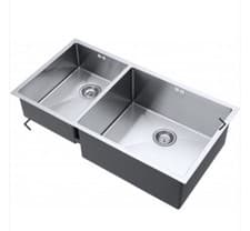 Image of Double Stainless steel kitchen sink 340/550mm bowls ZENDUO