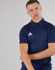 Image of Adidas Mens Entrada 22 Polo Shirt Team Navy Blue Leisure Sport Casual  SMALL