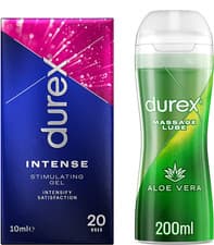 Image of Durex Intense Orgasmic Play Gel + Massage 2-in-1 Aloe Vera Lube, 200 ml