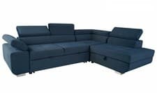 Image of Artic Convertible 3 Seater Sofa Bed Velvet Couch L/H Hand Corner with Storage