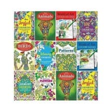 Image of ADULT COLOURING BOOK BOOKS Mindfulness Anti-Stress ANIMALS RELAX WITH COLOUR