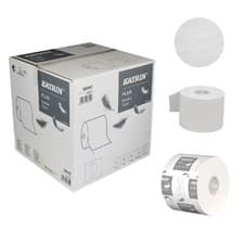 Image of Katrin Plus System Toilet Paper 800 White Pack of 36 Rolls (66940)